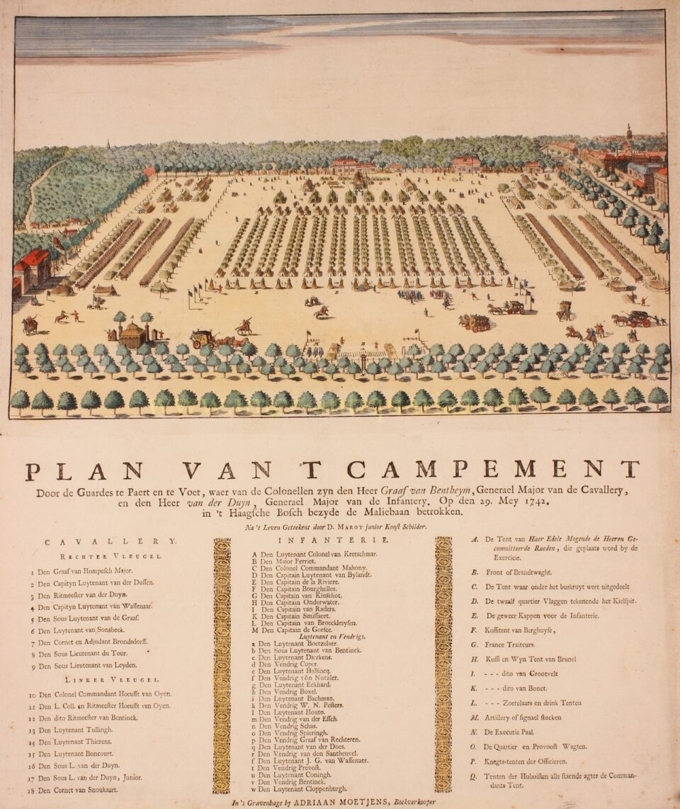 kampement op het Malieveld in 1742
