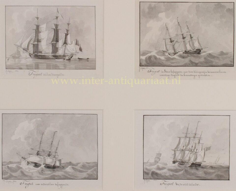 Four frigates - Joseph Sipkes, 1830-1831