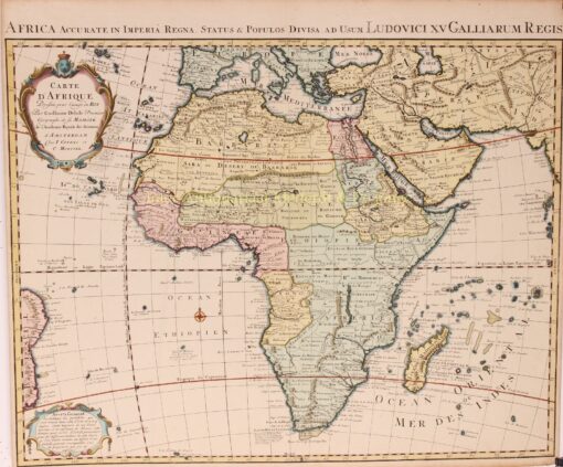 18e-eeuwse kaart van Afrika