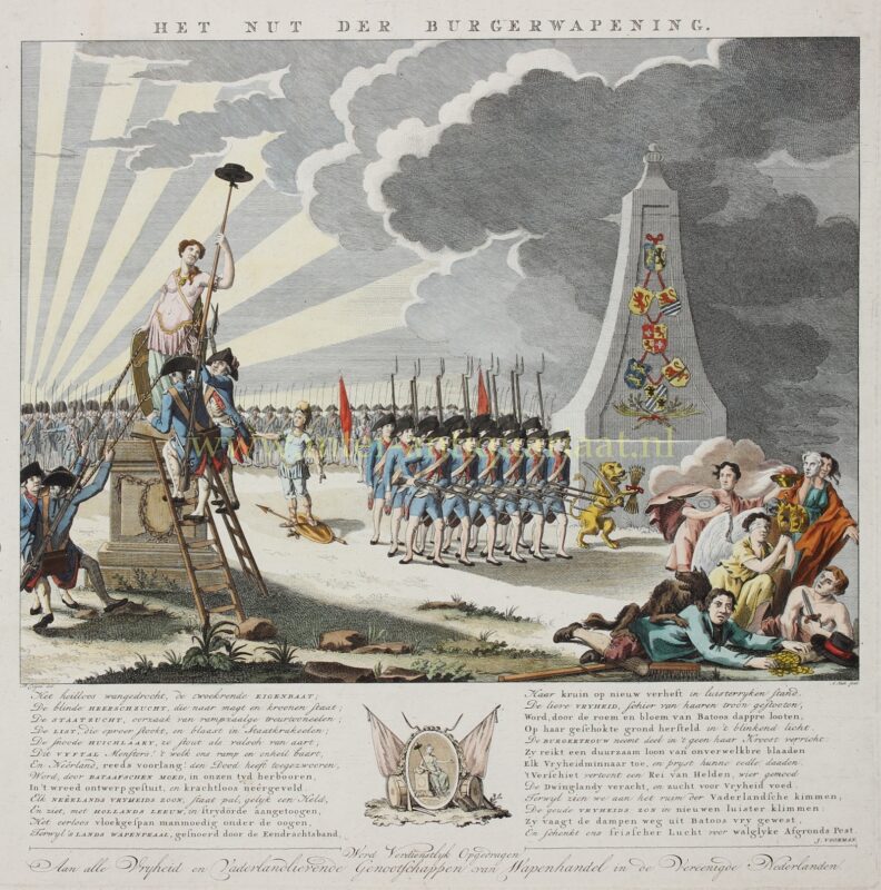 Dutch Patriot movement, civic armament - Abraham Jacobsz. Hulk after P. Coijon, 1785