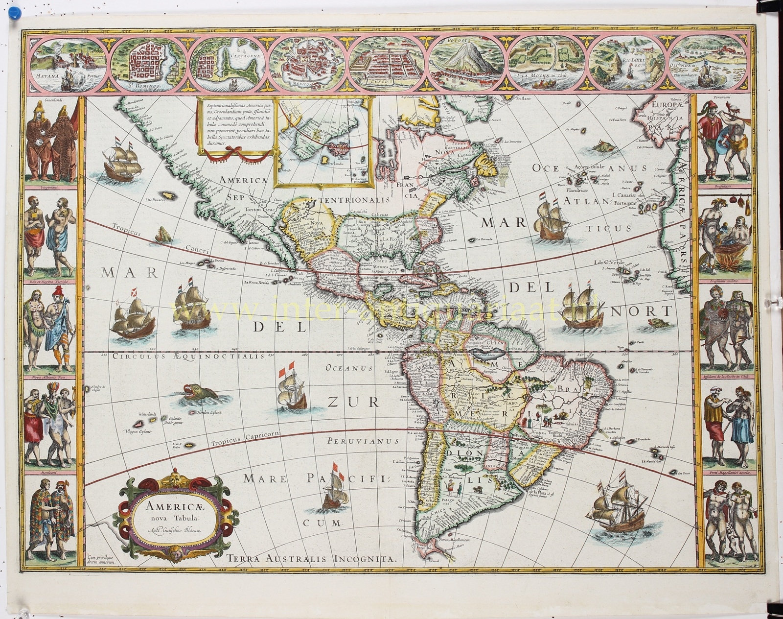 North and South America - Willem Blaeu + Joan Blaeu, 1634