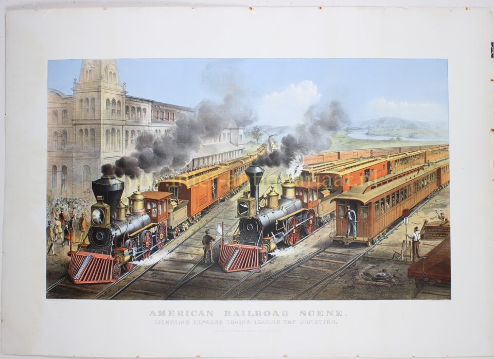 Art Print Revere Massachusetts Railroad 2024 Train Wreck Scene Antique 1871 RARE