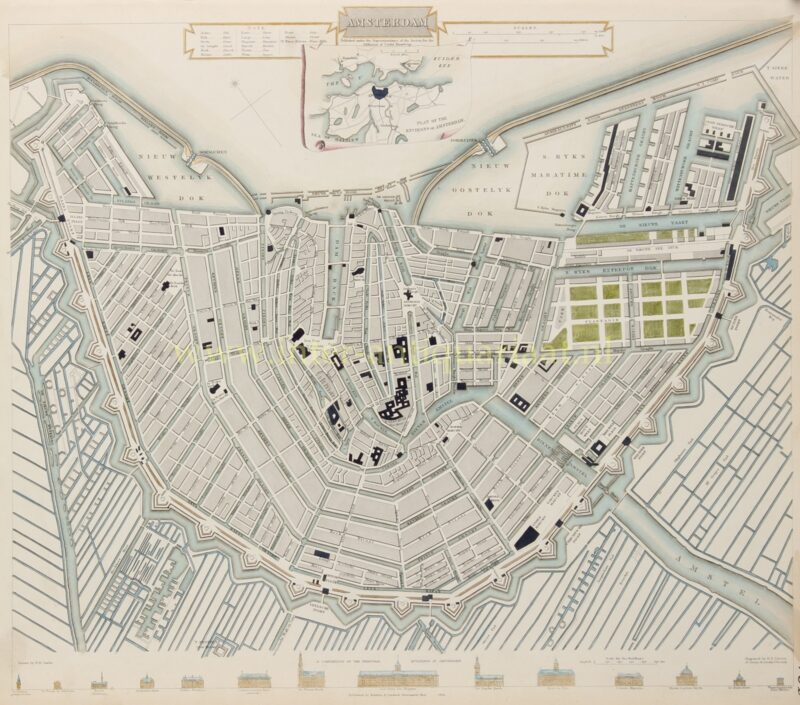 map of 19th century Amsterdam