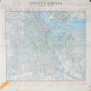 Amsterdam street plan for First Canadian Army soldiers on continental leave, 1945