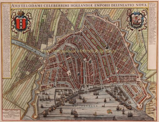 antieke plattegrond Amsterdam Joan Blaeu