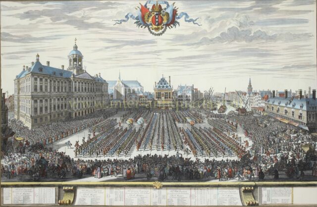 Amsterdam civic guard on the Dam Square