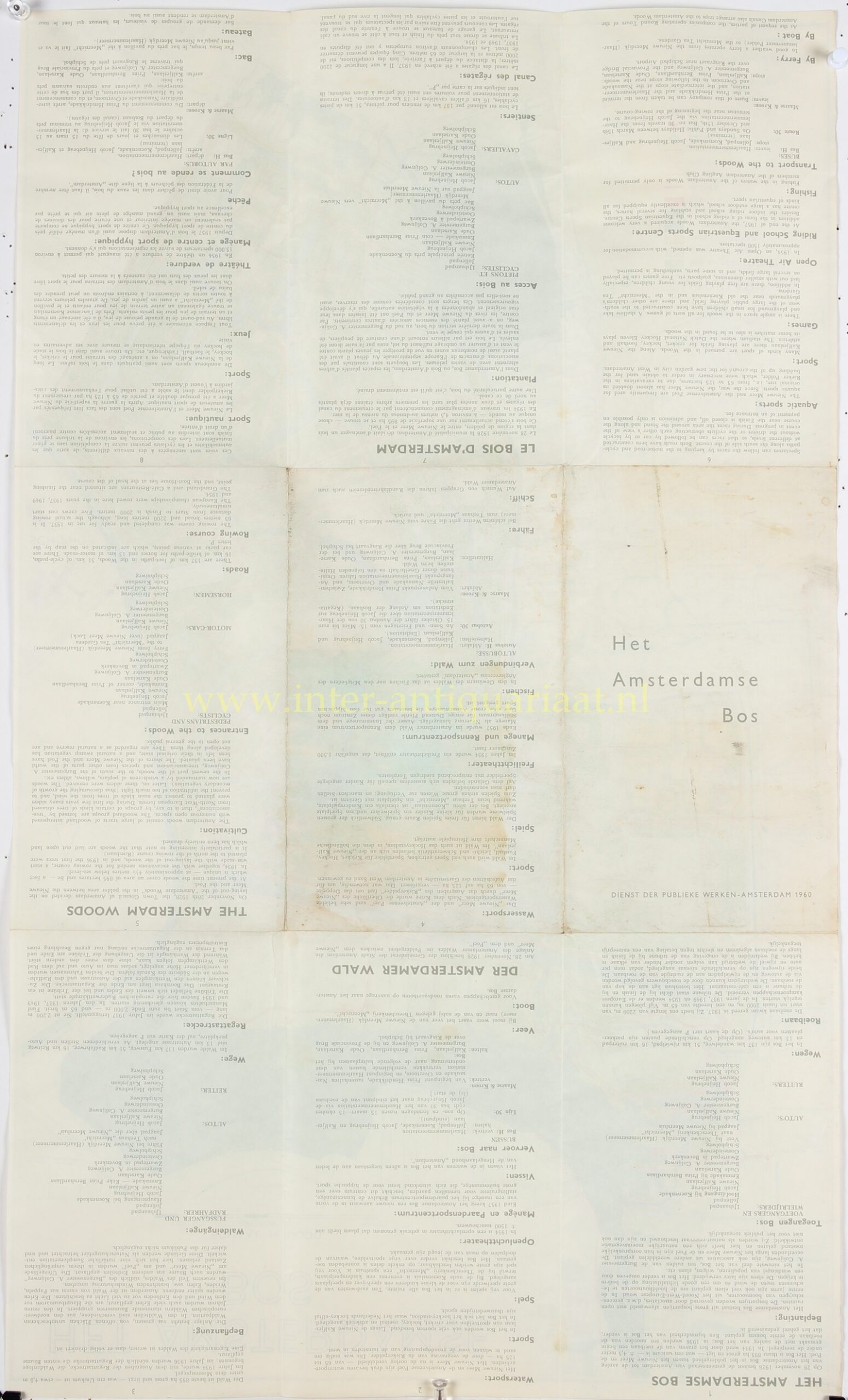 Amsterdamse Bos - Dienst der Publieke Werken, 1960 - Image 2