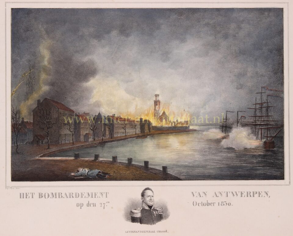 Belgian Revolution, Antwerp under fire - 1830