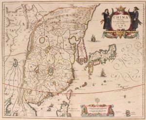 17th century map of China