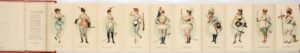 German chromolithographic satire on women’s emancipation with female soldiers, A. Sala, Berlin, c. 1892