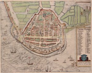 kaart van 16e-eeuws Enkhuizen