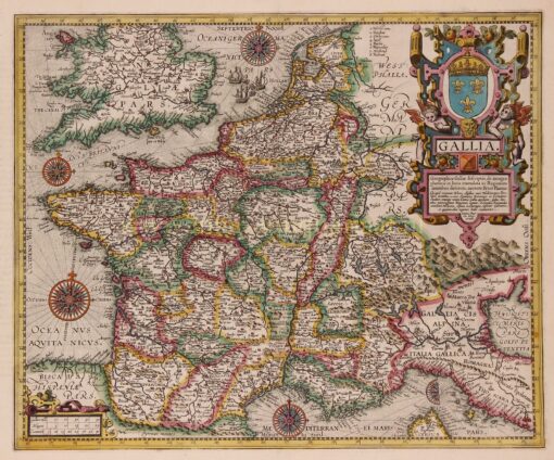 map of 16th century France