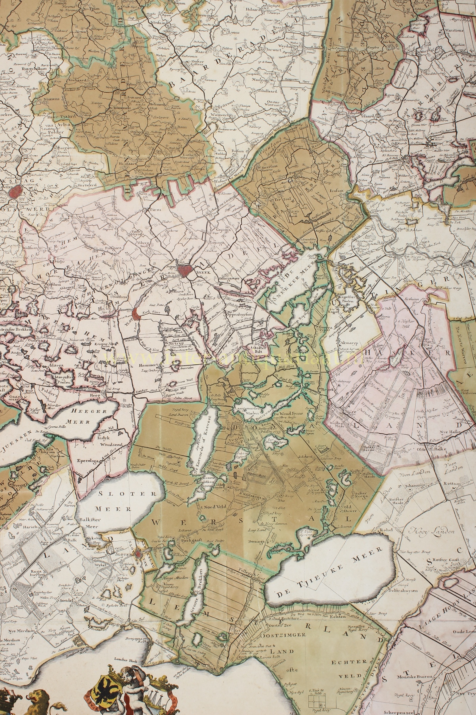 Friesland, Vegelin Map - Tobias van Dessel + Reinier and Josua Ottens, 1739 - Image 5
