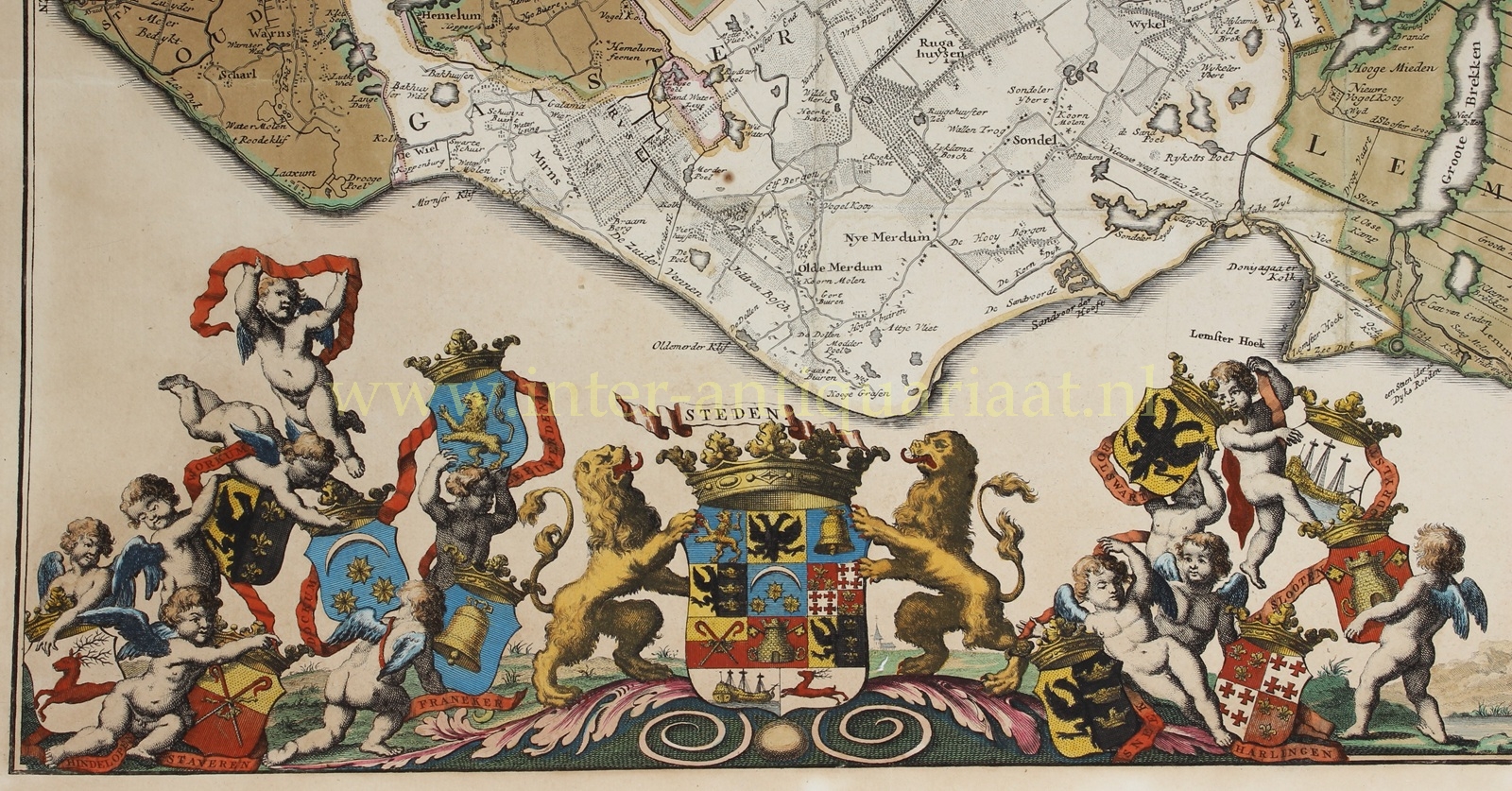 Friesland, Vegelin Map - Tobias van Dessel + Reinier and Josua Ottens, 1739 - Image 6