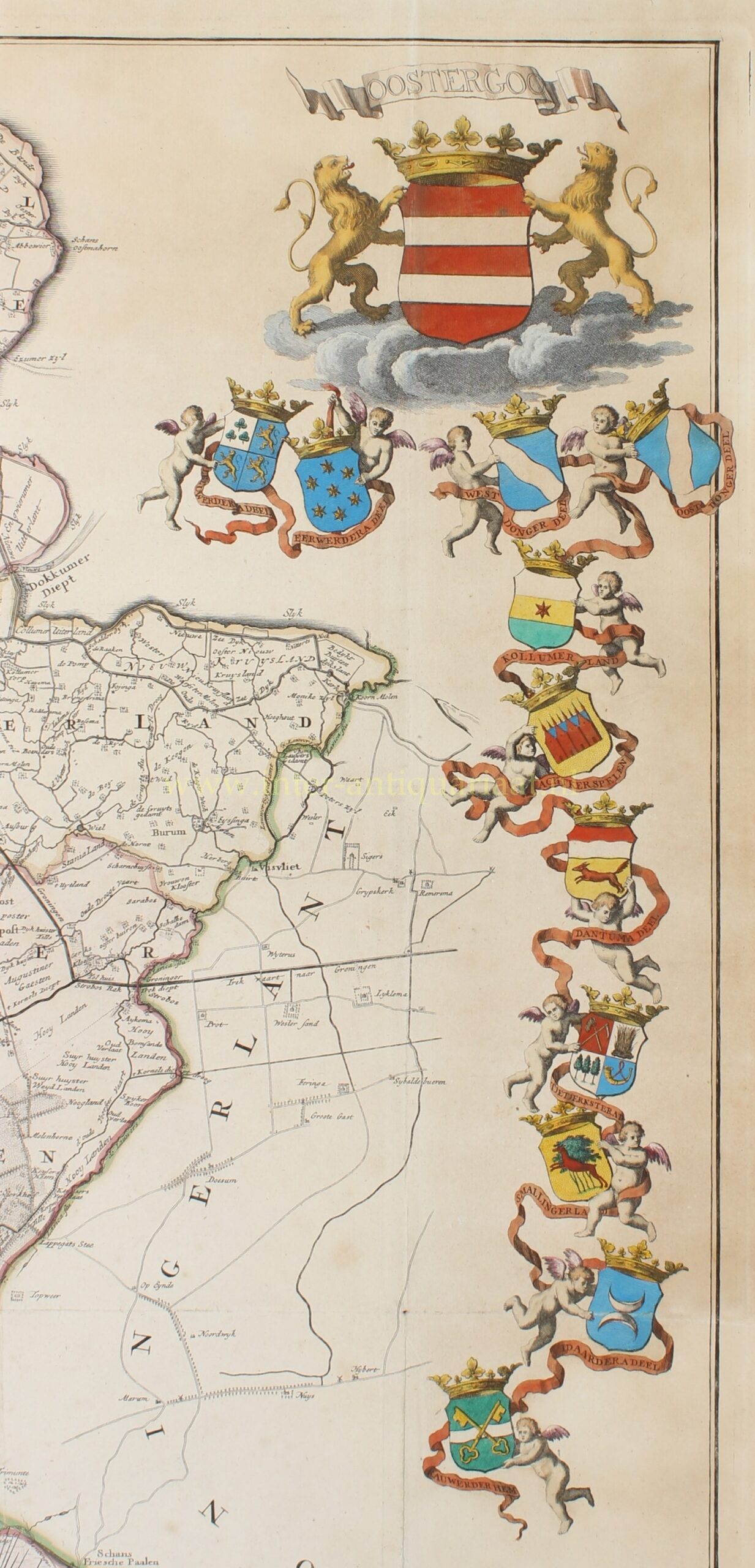 Friesland, Vegelin Map - Tobias van Dessel + Reinier and Josua Ottens, 1739 - Image 3