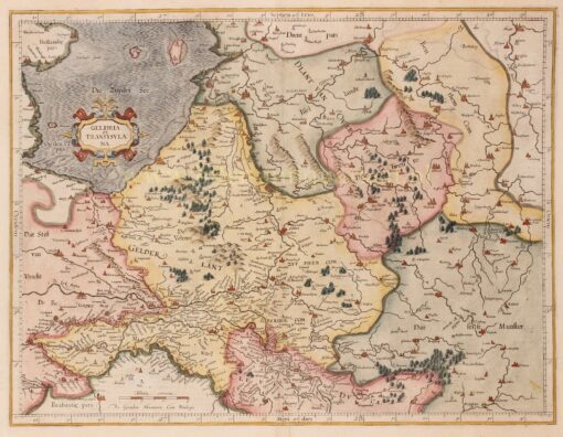 kaart van Gelderland en Overijssel door Mercator/Hondius