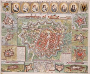 oude 17e-eeuwse kaart Groningen stad, zgn. Kleine Haubois