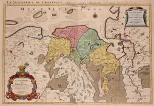 17e-eeuwse kaart van Stad en Lande van Groningen