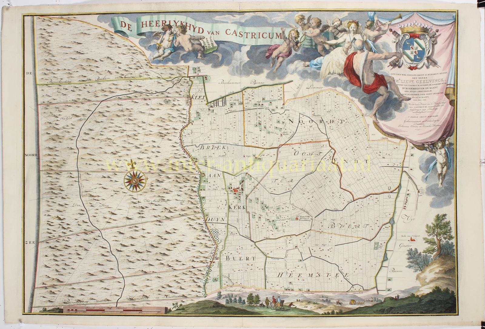 Castricum - Jan Punt + Johannes Covens & Cornelis Mortier, 1737 - Image 2