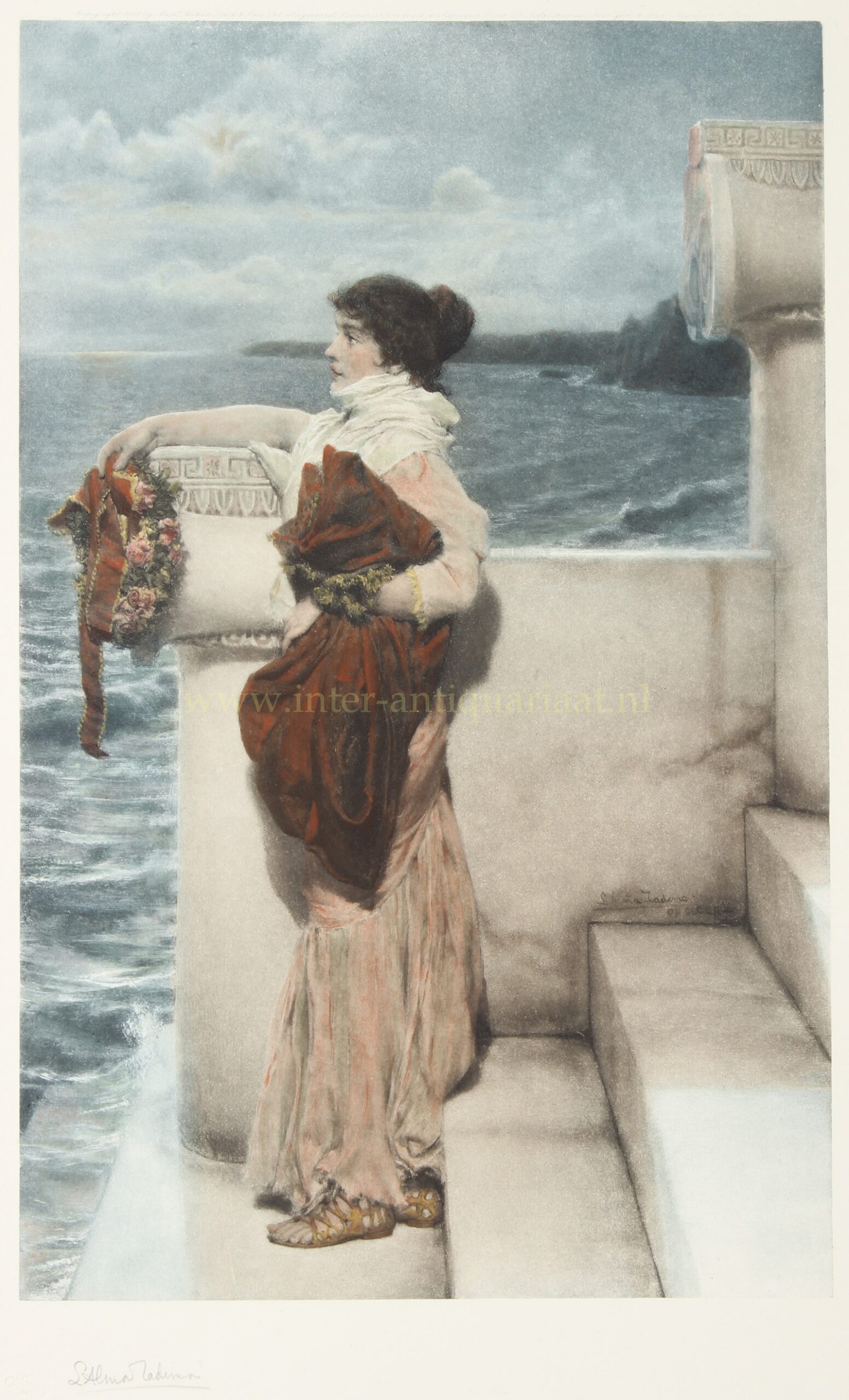 Lawrence Alma-Tadema Hero, signed hand-coloured heliogravure published by Arthur Tooth & Sons in 1899