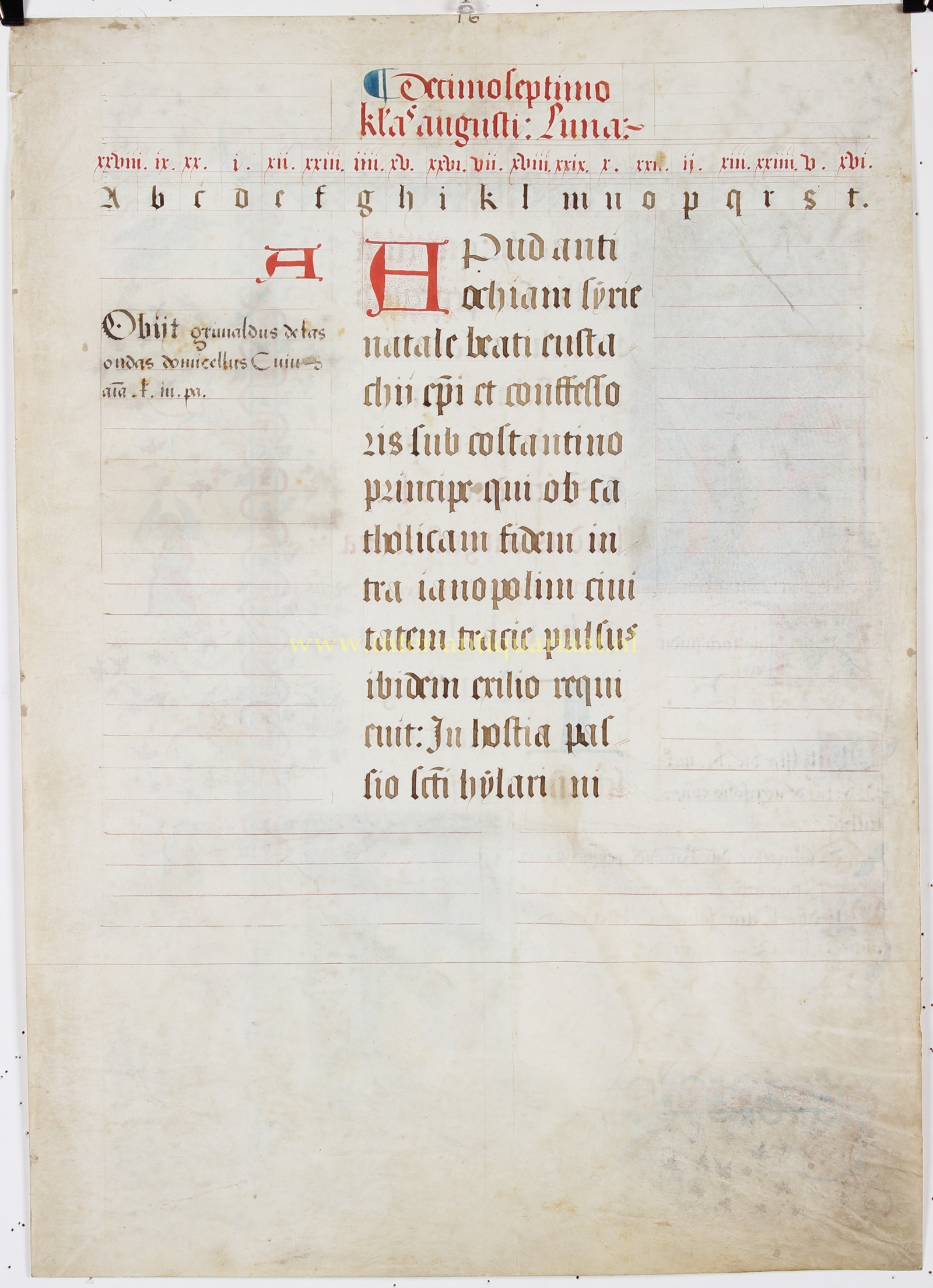 Illuminated manuscript leaf - France, 16th + 19th Century - Image 2
