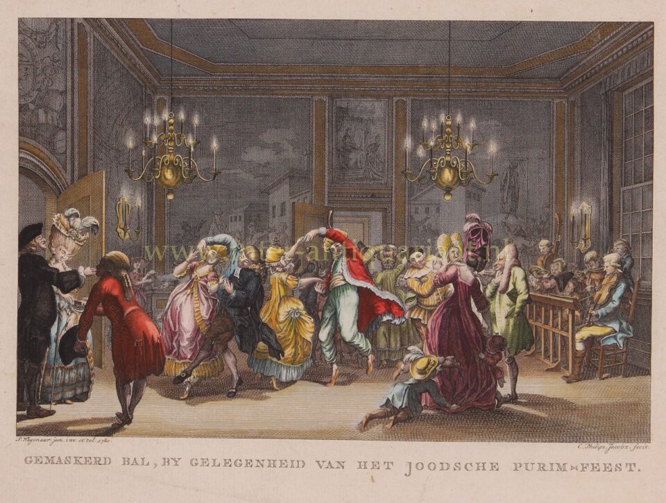 Purim celebrations - Caspar Philips Jacobsz., 1781