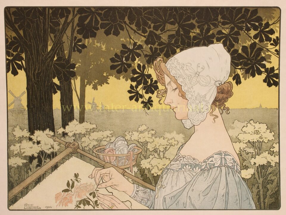 La Fileuse + La Brodeuse - Henri Privat-Livemont, 1904 - Image 3