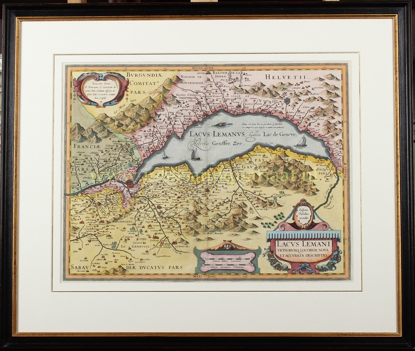 Lake Geneva - Jodocus Hondius/Johannes Janssonius, na 1630 - Image 3