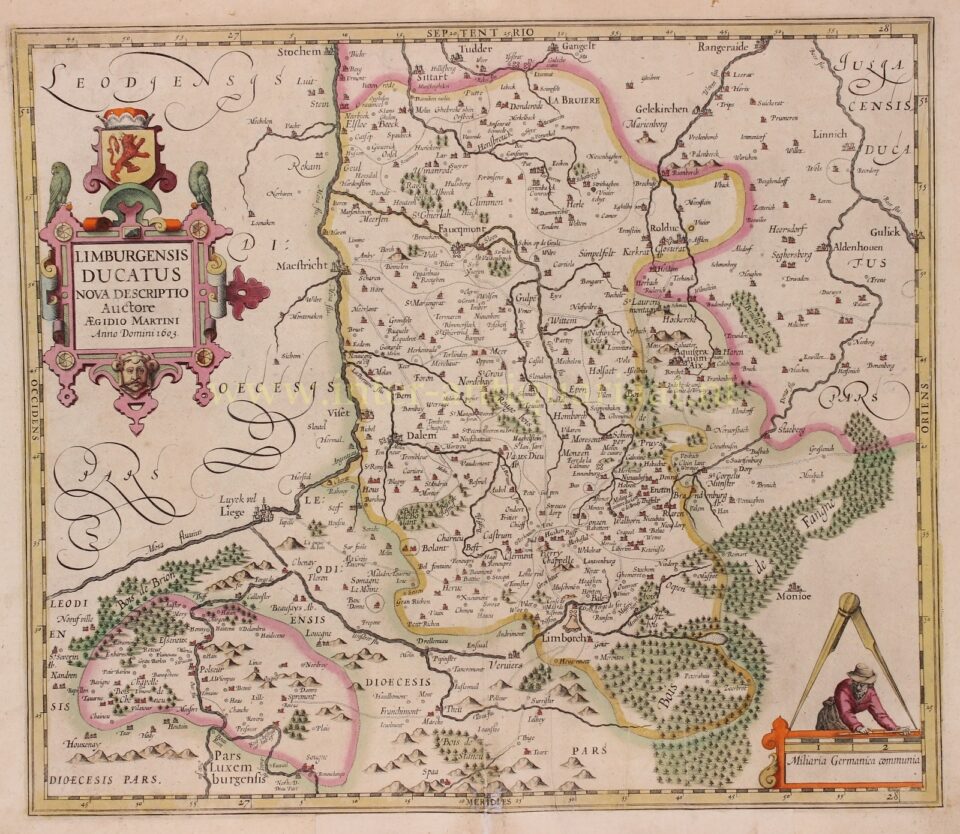 17th century map of the Dutchy of Limburg