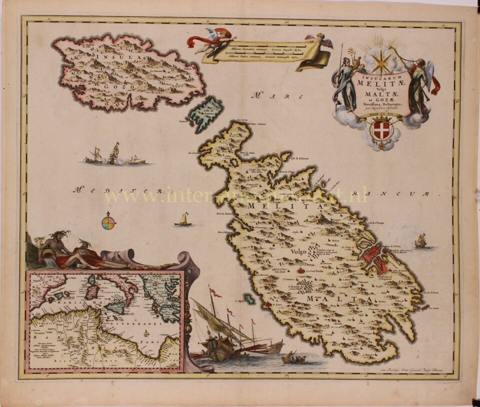 Malta and Gozo - Nicolaes Visscher, c. 1680 - Image 2