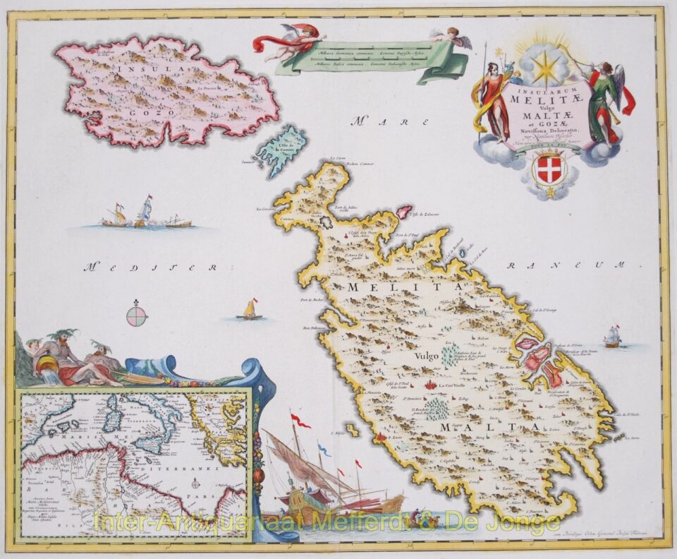 Malta and Gozo map - Visscher, 1660