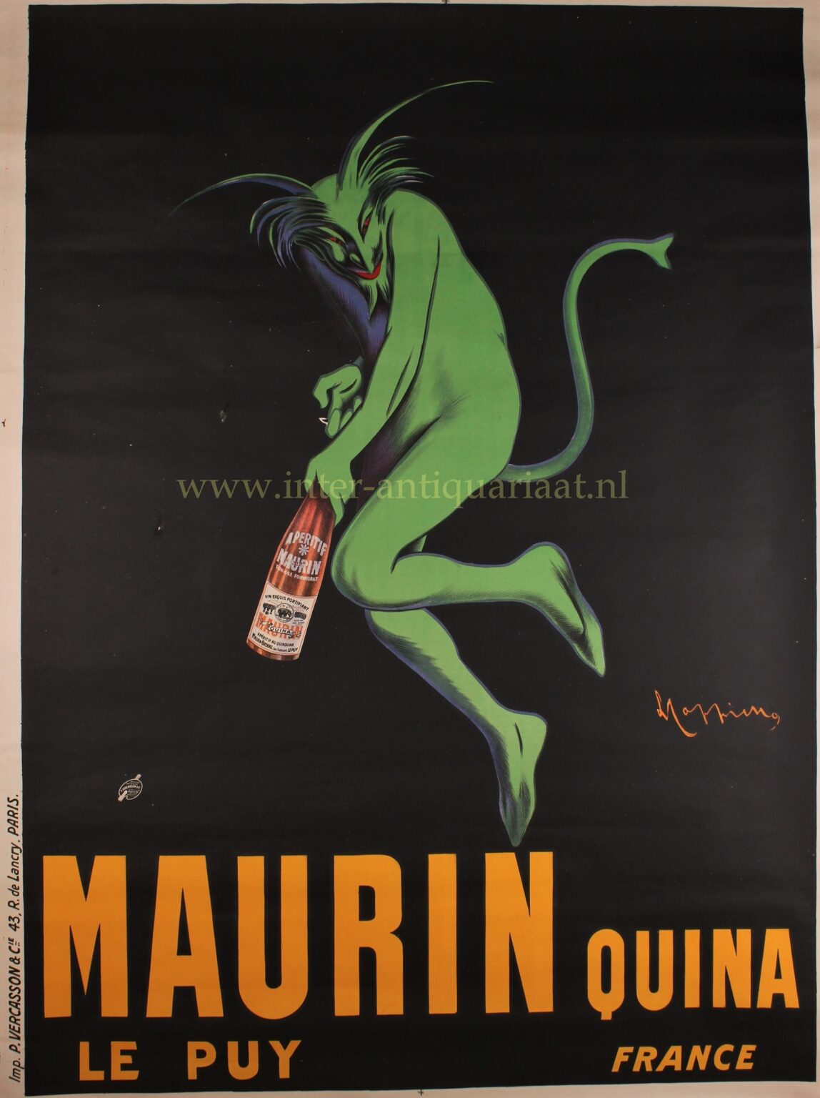 Maurin Quina original advertising poster by Leonetto Cappiello