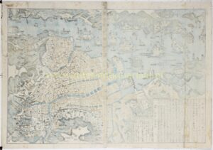 Alternative view of Nagasaki with Dejima - Baikōdō, c. 1860