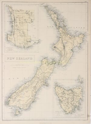 mid-19th century map of New Zealand