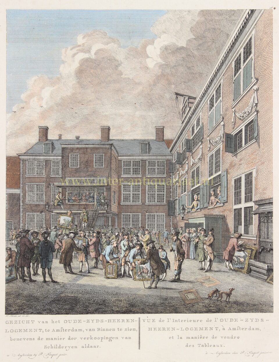 18th century public auction in Amsterdam - Pierre Fouquet, ca. 1780