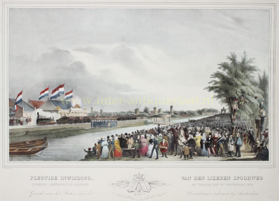 Opening first railway in The Netherlands - Michel Mourot, 1839