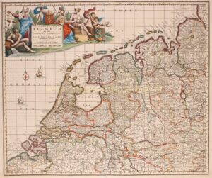 17e-eeuwse kaart van de Republiek der Zeven Verenigde Nederlanden