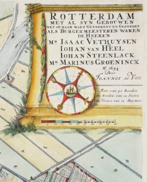 Alternative view of Rotterdam - Johannes de Vou + Romeijn de Hooghe, 1694