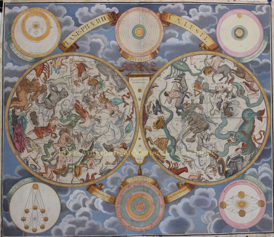 Celestial chart - Johann Baptiste Homann, c. 1740