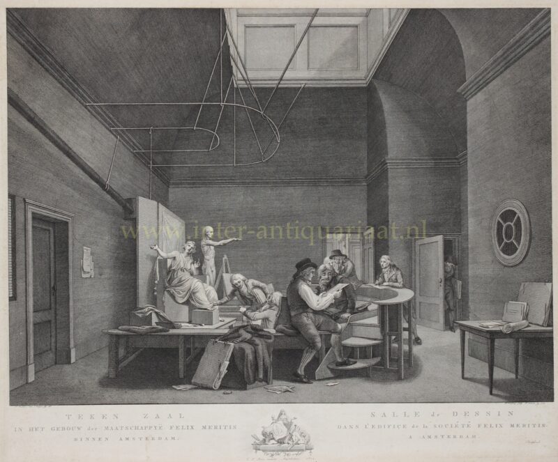 Drawing lessons in Felix Meritis - Reinier Vinkeles, 1801