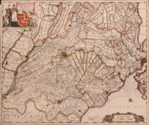 kaart van Utrecht uitgegeven door Justus Danckerts in 1700