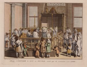 Sjabbat in synagoge 18e-eeuw