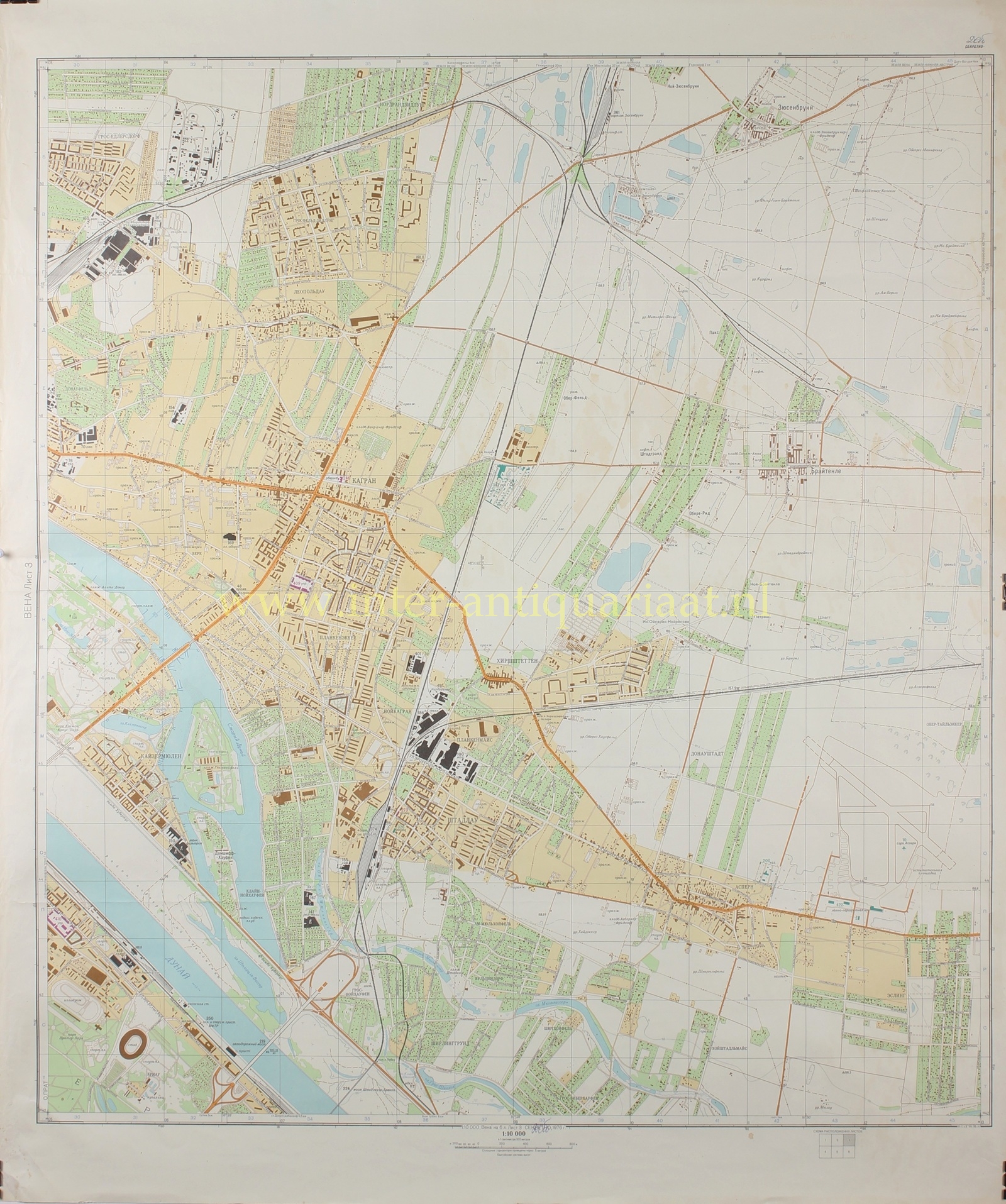 Vienna- Soviet military map, 1976 - Image 4