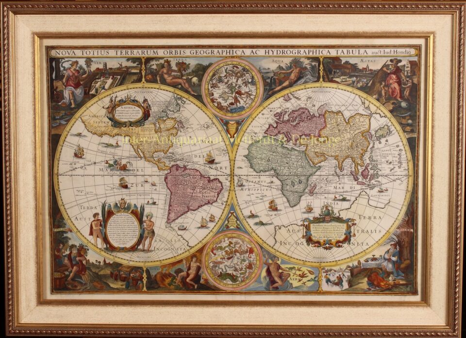 World map - Melchior Tavernier after Jodocus Hondius, 1636 - Image 2