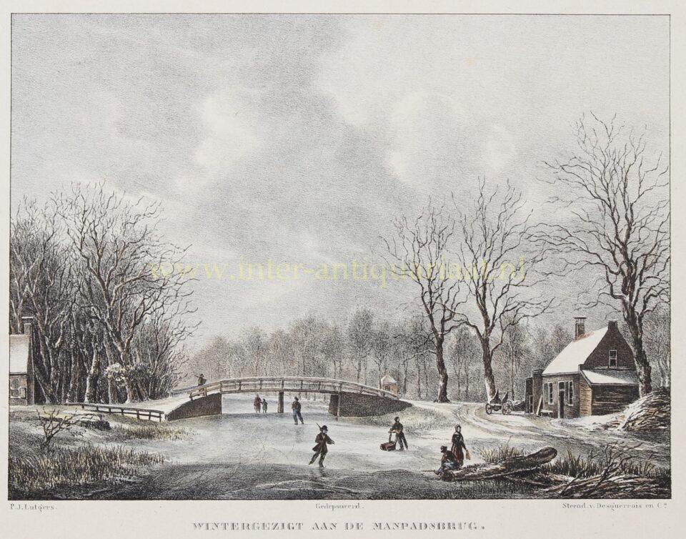 Idyllic Dutch winter - Petrus Josephus Lutgers, 1837-1844