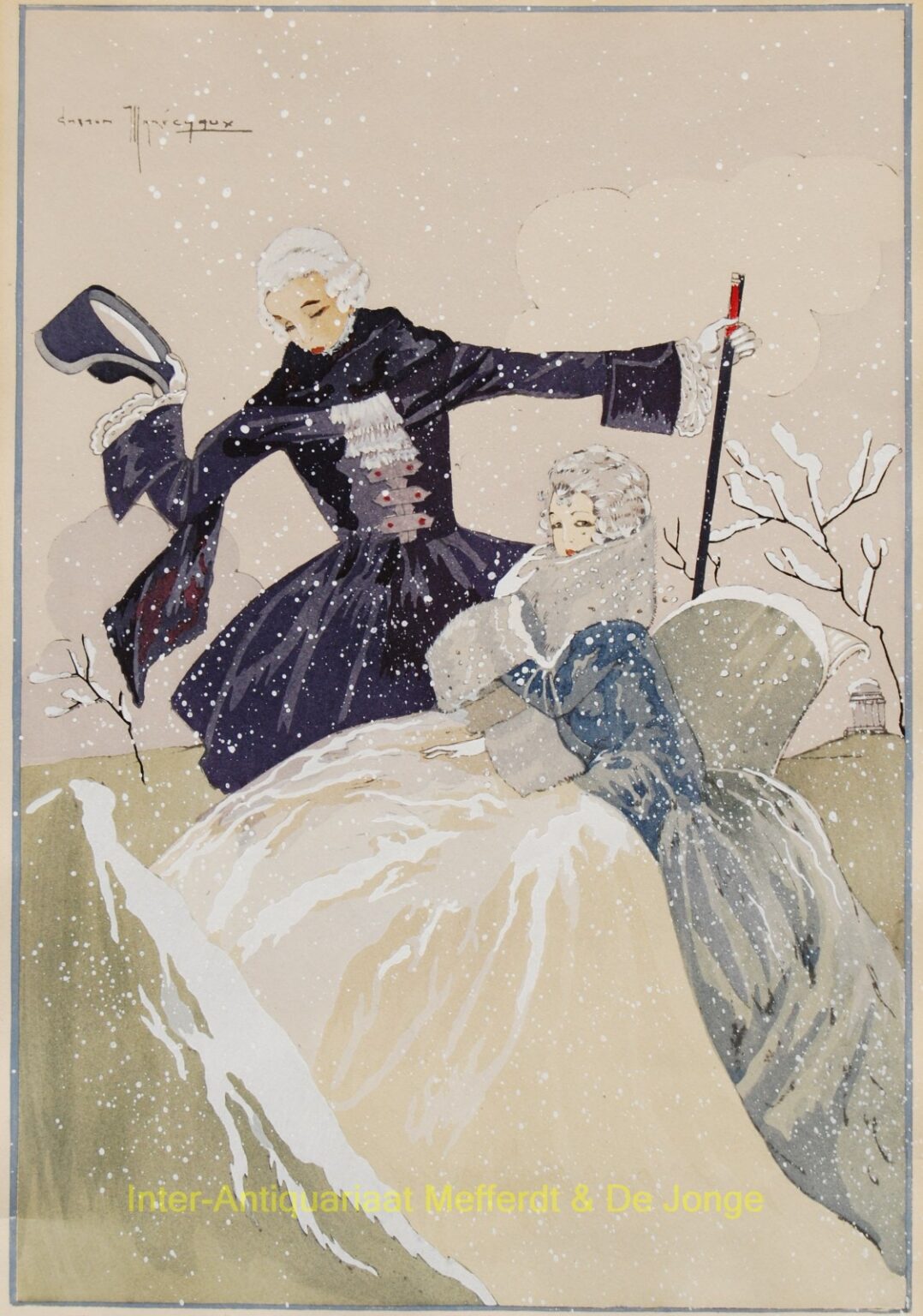 It is snowing - Gaston Maréchaux, ca. 1920 - Image 3