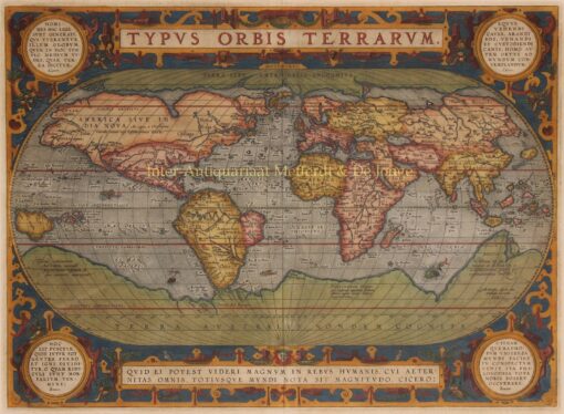 16th century world map by Abraham Ortelius