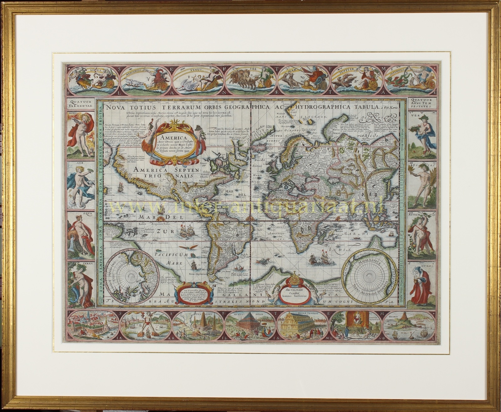 World map - Pieter van den Keere / Johannes Janssonius, (1608) 1630/1631 - Image 2