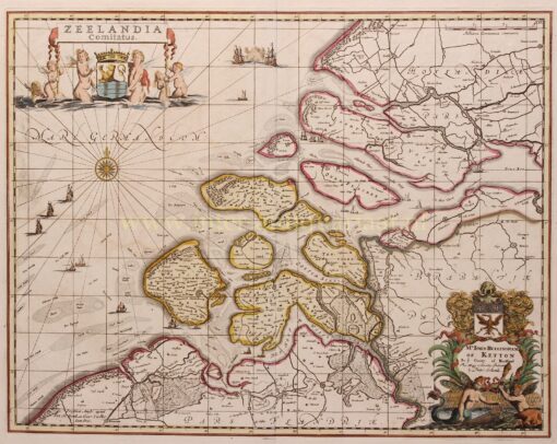 oude kaart Zeeland ca. 1700