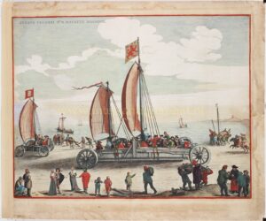Sailing carriage by Simon Stevin for Prince Maurice - Joan Blaeu, 1649 - Image 3